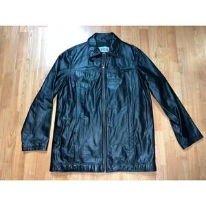 Vintage M. Julian Leather Jacket Wilsons Leather Expert Full Zip Black XL Tall